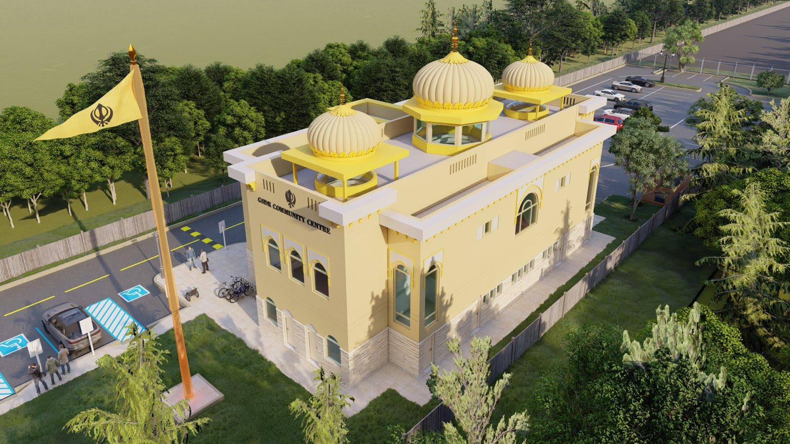 GSDR architectural render — exterior view